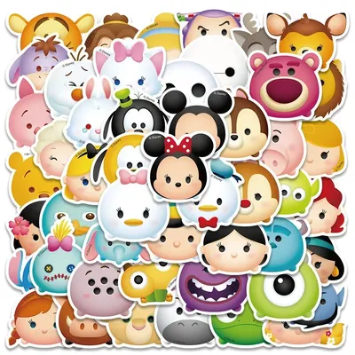 50 Stück Disney Mix Tsum Tsum Cartoon Stitch Micky Princess Aufkleber Graffiti Aufkleber Laptop Image