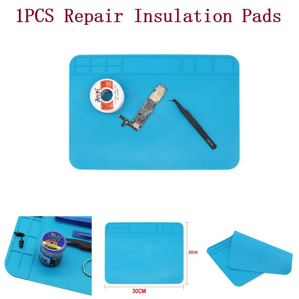 Reparatur kissen Anti statisches Isolier kissen Silikon Hochtemperatur-Tisch matte Löt reparatur matte für Telefon PC Wartung Schreibtisch Pad Image