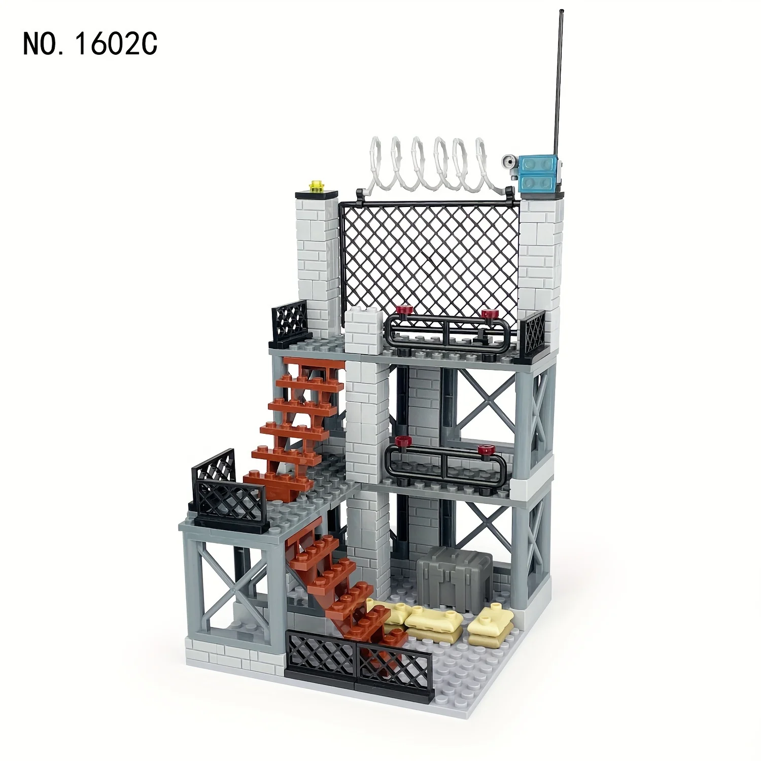 Galaxie Armee Fabrik kleines militärisches Gebäude modell, montierte Bausteine Spielzeug bau Ziegel waffe Image