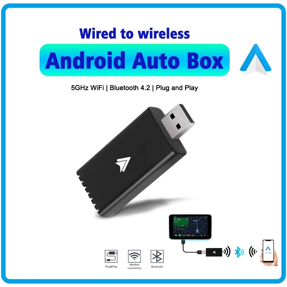 Für Android Auto Wireless Adapter für OEM Fabrik verdrahtet Android Auto Auto Modelle Plug & Play einfache Einrichtung Image