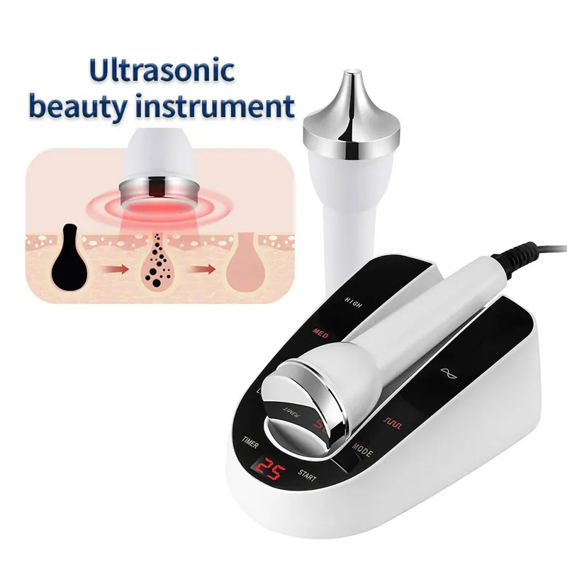 Ultraschall 2-in-1-Gesichtsmaschine, Hautpflege, Facelifting, Straffung der Poren, Reinigung, Ultraschall, Gesicht, Körpermassage, Schönheitsgerät Image