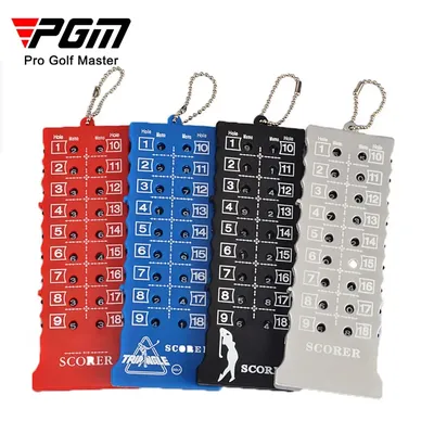 PGM 18-Loch Golf Stroke Putt Score Card Counter Indicator mit Schlüsselanhänger Golf Score Counter Black Hot JFQ002