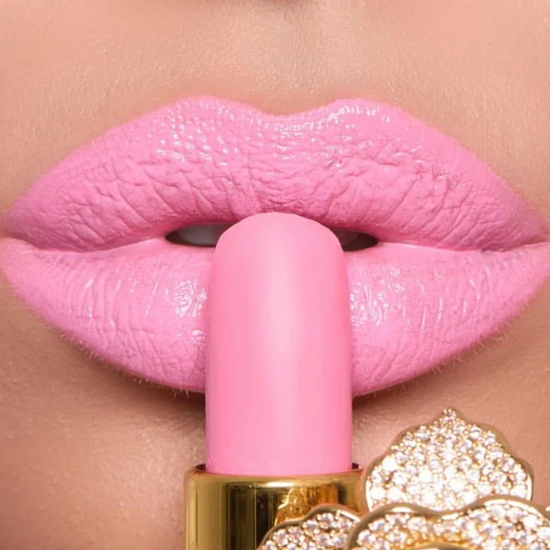 Rose Pink Nude Matte Velvet Lippenstift Farbwiedergabe Dauerhafte Antihaft-Cup Sexy Lippenstifte Wasserdicht Schönheit Lippen Make-up Kosmetik Image