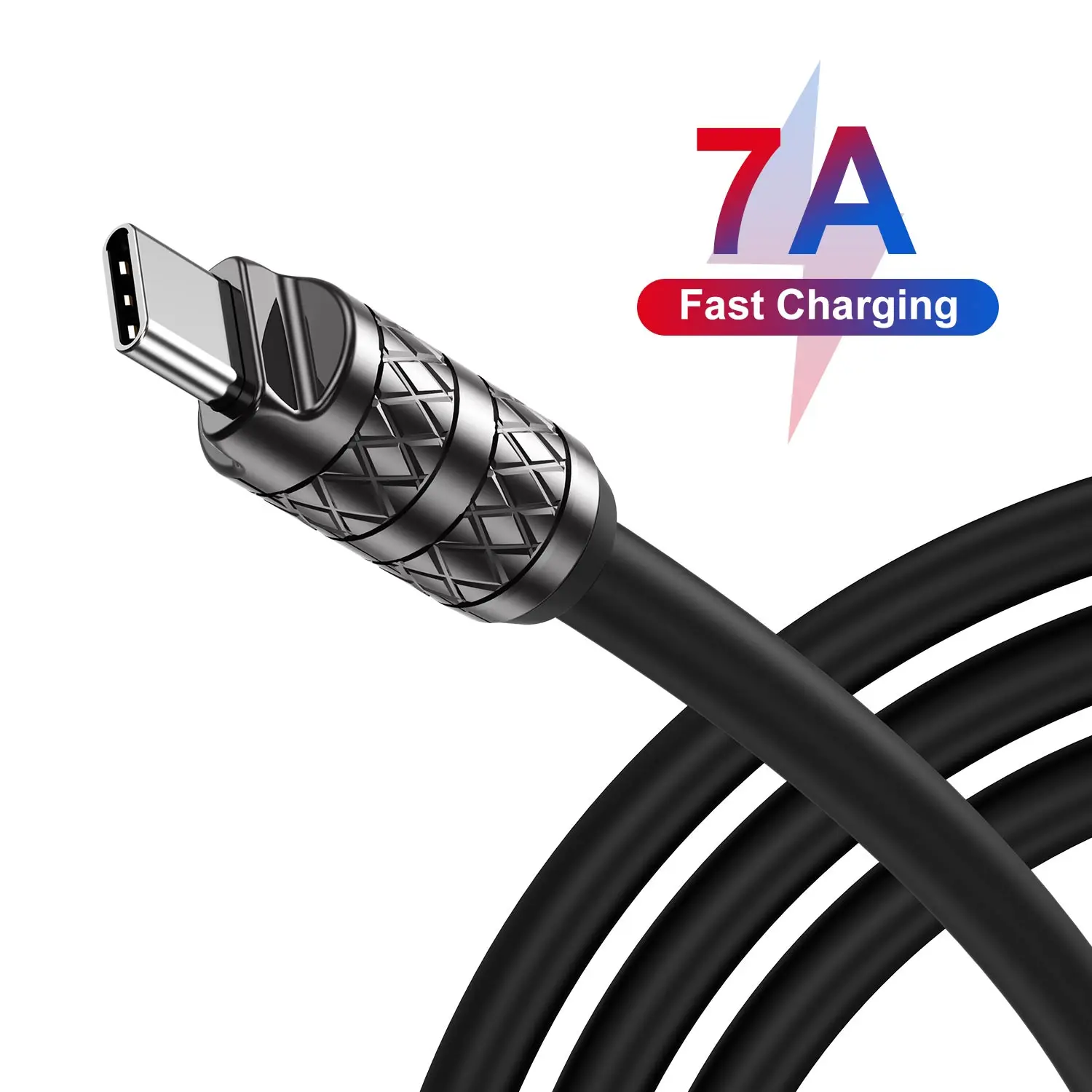 7a Schnell ladekabel Typ C für Huawei P40 P30 Fett flüssiges Silikon USB-Datenkabel für Xiaomi 14 Redmi 13 Realme Oneplus Poco Image