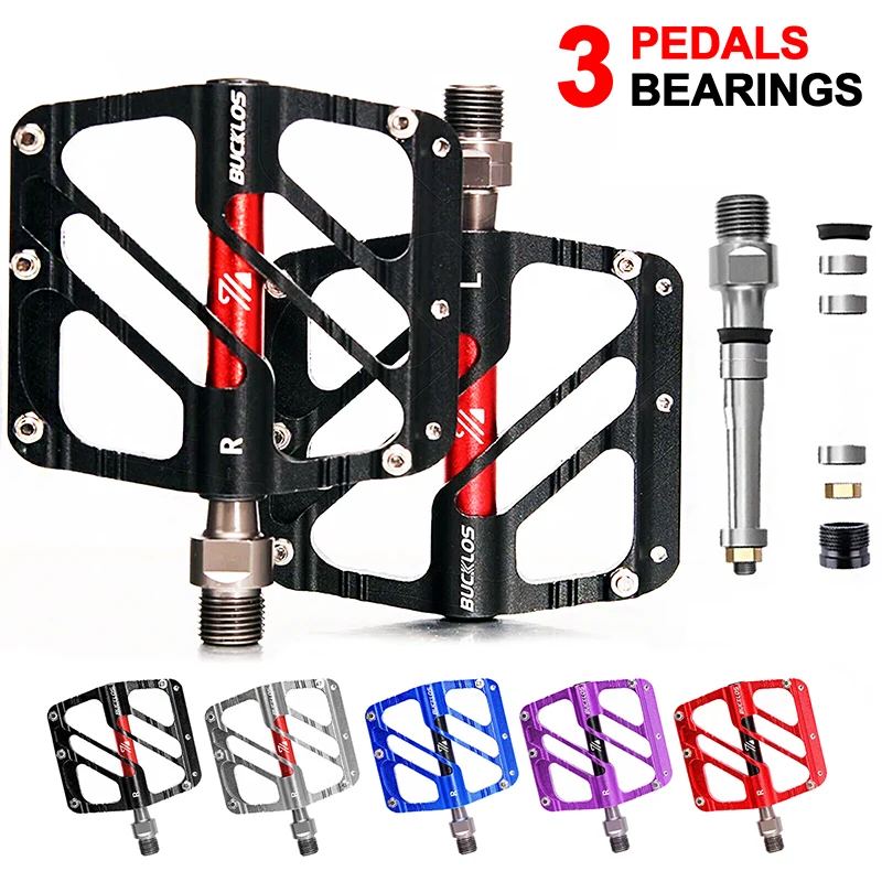 Bucklos Fahrrad pedale MTB Fahrrad pedal flache Plattform Lager Mountainbike Ultra light rutsch feste MTB Plattform Pedale für Fahrrad