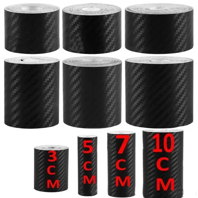 5M DIY Nano 3D Carbon Faser Auto Aufkleber Tür Sill Schutz Stoßstange Band Auto Schutz Streifen Wasserdichte Schutz Film Image