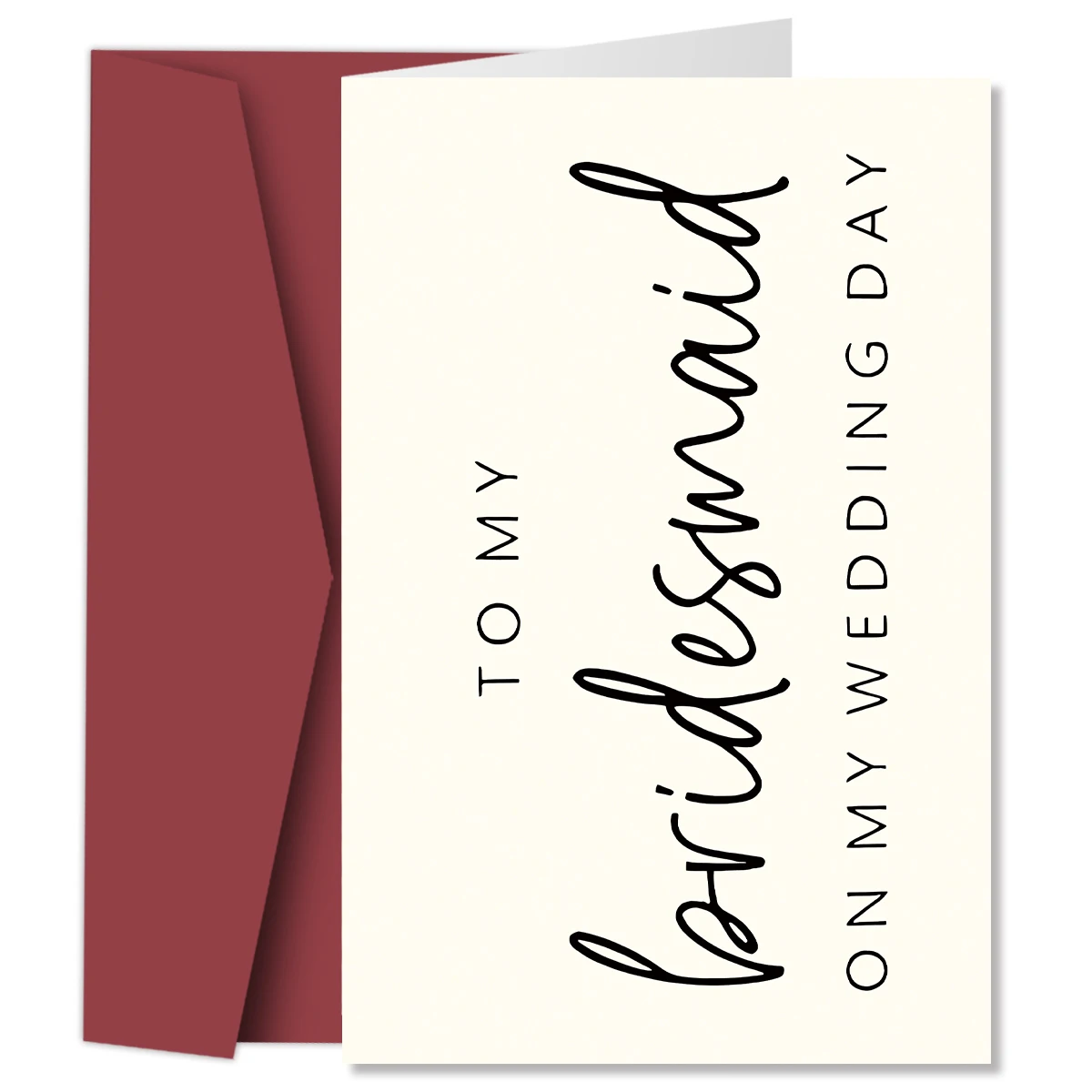 1 Satz zu meiner Brautjungfer auf meiner Hochzeitstag karte Familie der Braut oder Bräutigam Karten-Hochzeits feier Karte danke Hochzeits karte Image