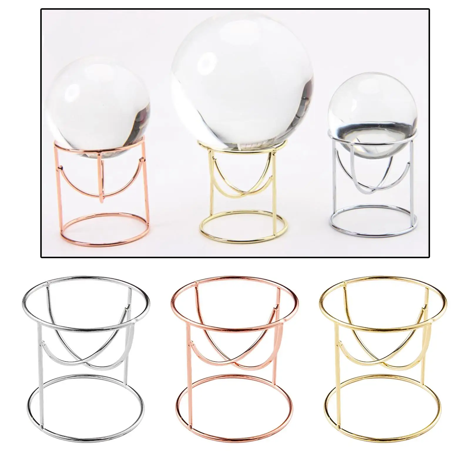 Metallst änder für Kristallglas linsen kugel Wahrsagerei Fotografie Basis kugel kugel halter, 50mm Durchmesser Image