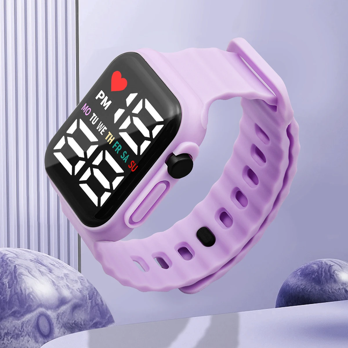 Neue Kinder Smartwatch Student einfache und lässige LED-Touchscreen wöchentliche Anzeige elektronische Uhr Geschenk für Jungen und Mädchen Image