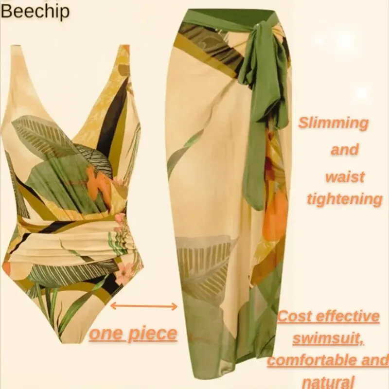 South-ostasia tischer einteiliger konservativer Bauch schlanker Strand rock Badeanzug französischer Retro-Bikini Image