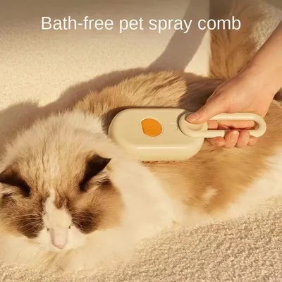 3 in1 Dampf bürste Dampf Katzen Kamm Wasser Dampf Katzen bürste elektrische Spray Haar bürsten Image