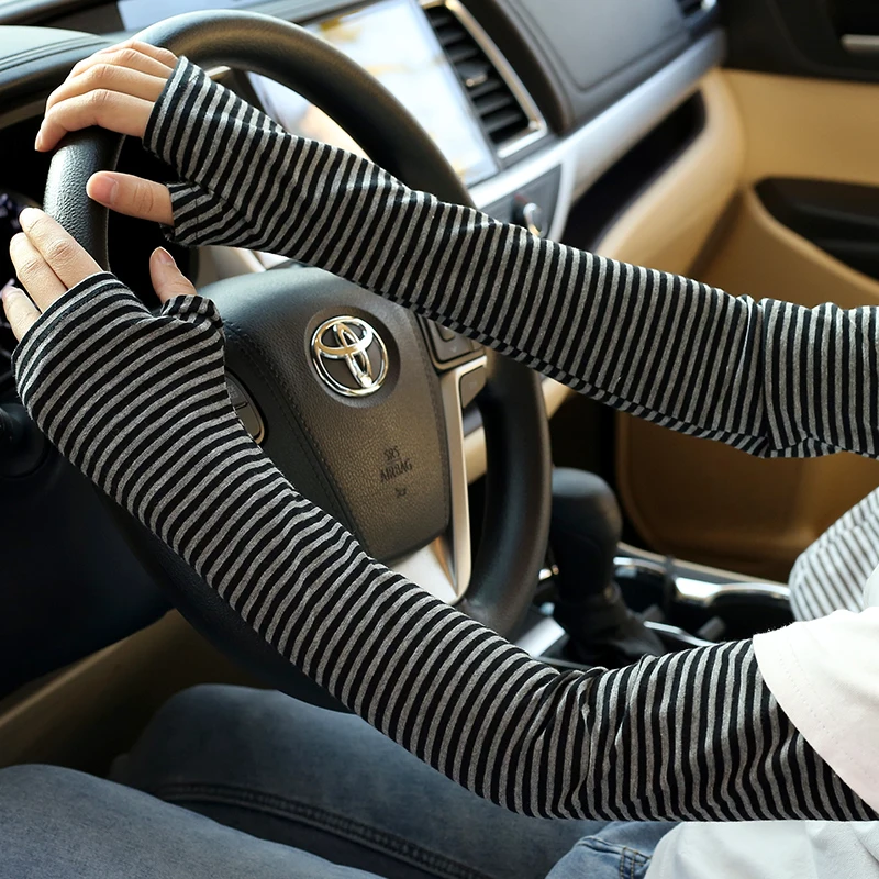 Sonnencreme-Ärmel, lange Handschuhe für Männer und Frauen, dünner Armschutz, Frühling, Sommer, Fahren, Reiten, Schattierung, Paar, Mode, Armmanschette Image