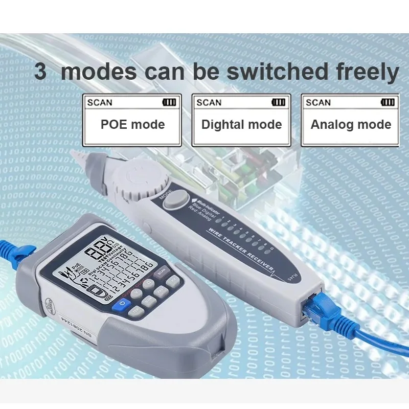 Tooltop tragbarer netzwerk kabel tester poe kabel leitungs finder haltepunkt prüfung kontinuität prüflinie wartungs inspektion Image