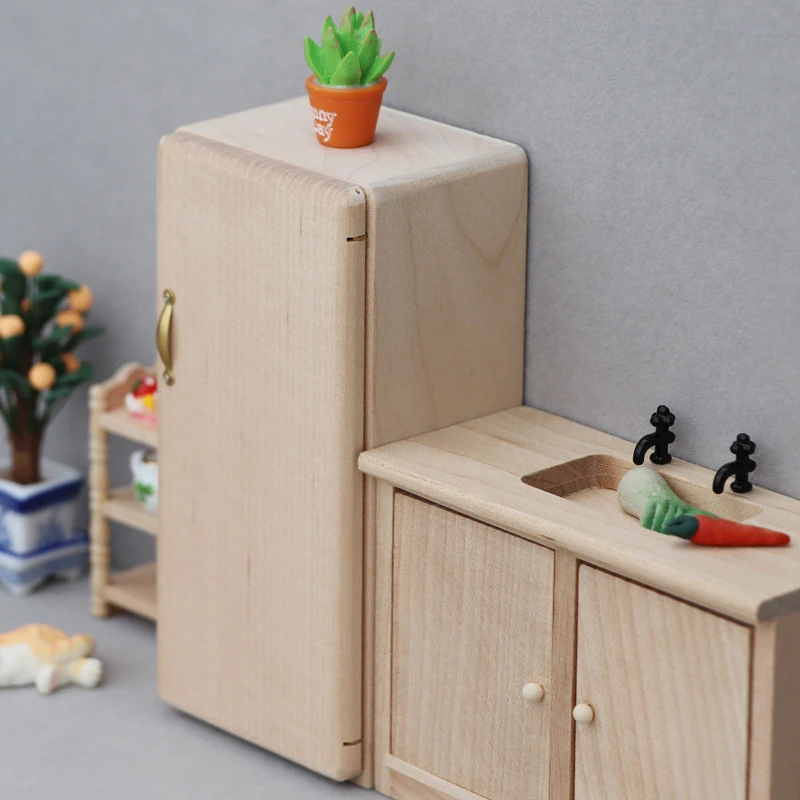 1/12 Puppenhaus Simulation Kühlschrank Modell Puppenhaus Miniatur Küche Möbel Dekoration Puppen Haus Wohnaccessoires