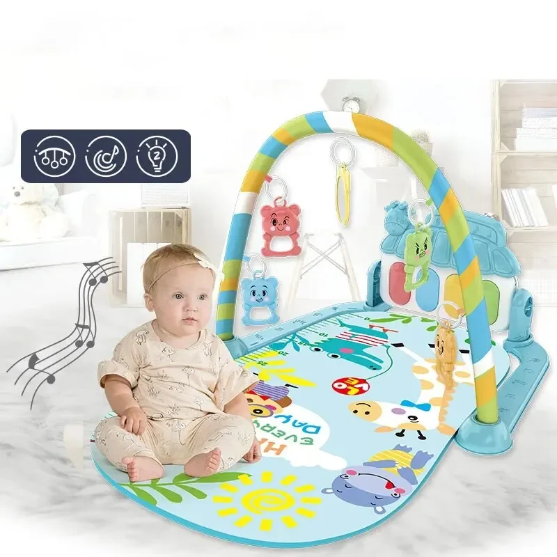 Baby 0-1 Jahre alt Baby Fitness Stand Pedal Klavier Spielzeug Neugeborenen Musik Pedal Klavier Fitnessgeräte Bettglocke Spielzeug Image