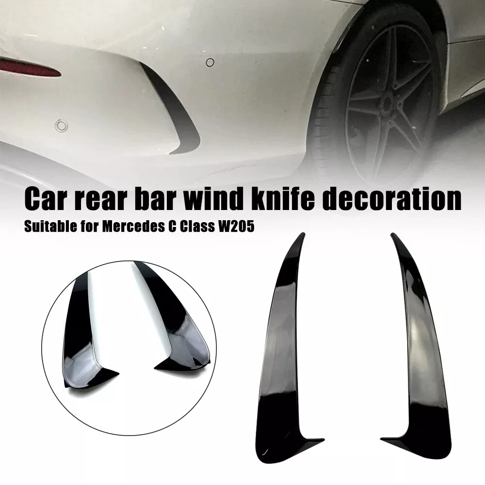 Auto Hecks toß stange Spoiler Seite Canard Entlüftung abdeckung für Mercedes Benz C Klasse W205 4 Türer C180 C200 C250 C300 2014-2018 Image
