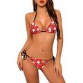 Mrs.Claus Sous-Vêtements Femme Noël Noël la veille de Noël Adultes Soirée Noël Polyester Bikini