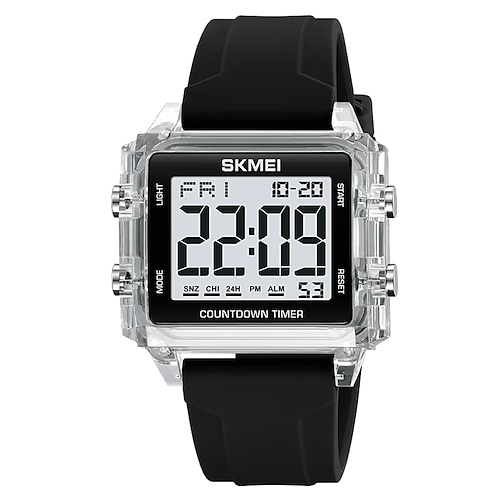 Skmei Youth Cool Montres de sport numériques pour hommes, femmes, étudiants, étanche 5 bars, chronomètre, compte à rebours