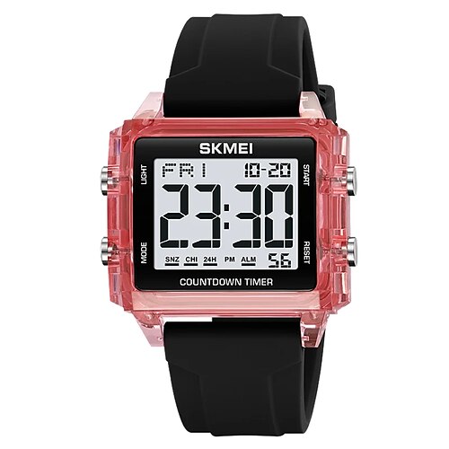 Skmei Youth Cool Montres de sport numériques pour hommes, femmes, étudiants, étanche 5 bars, chronomètre, compte à rebours