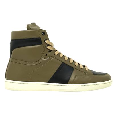 Großer grüner Saint Laurent-Schuh