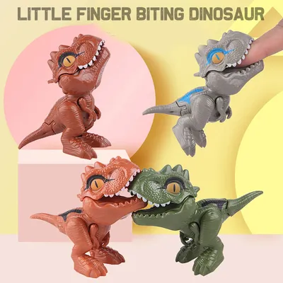 Finger Dinosaur Toy Tricky Tyrannosaurus Model Dinosaur Fidget Toy Interactive Biting Hand Creative