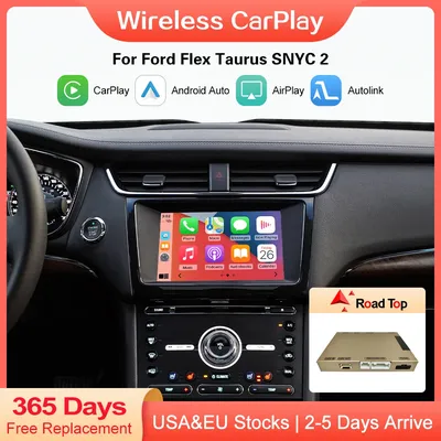 Road Top Wireless Apple CarPlay Android Auto Decoder for Ford Flex Taurus Sync2 with Mirror Link