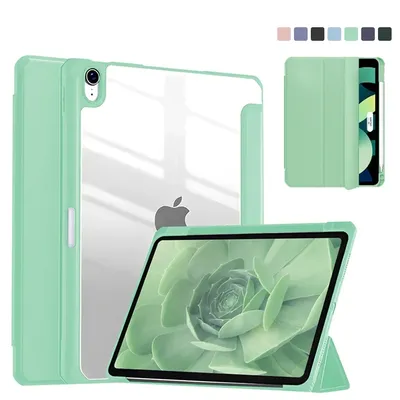 For IPad Pro 11 12.9 Case Pencil Holder Transparent Case For IPad 10.9 10th Air4/5 10.2 7/8/9 9.7