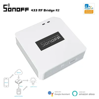Sonoff RF Bridge R2 433 RF Smart Home Remote Control Via Ewelink APP Remote to WiFi Wireless Remote