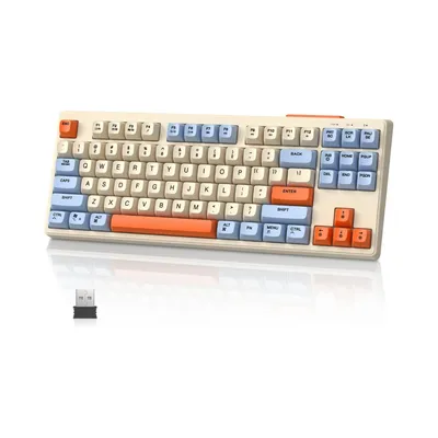 MAMBASNAKE x ZIYOULANG M87 Gaming Keyboard with Dual Mode Bluetooth 5.0/2.4Ghz TKL Mechanical