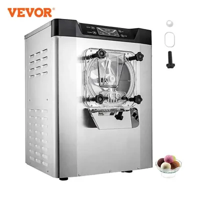 VEVOR 20 L/H Ice Cream Machine Table Top Hard Ice Cream Yogurt Maker 1400W Automatic Benchtop Gelato