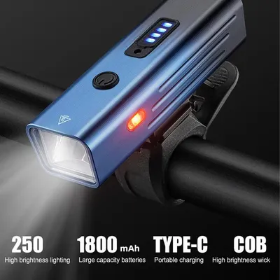 Bike Headlights Smart Sensing Rechargeable Bicycle Headlight Aluminum Alloy Bike Light Cycling