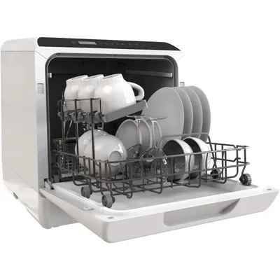 Portable Dishwasher Countertop, 5 Washing Programs Small Dishwasher with 5-Liter Built-in Water