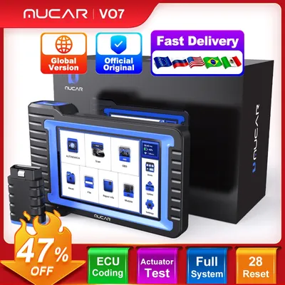 MUCAR VO7 Automotive OBD2 Scanner Professional ECU Coding Bidirectional Test Full System Code 28 Reset Car Diagnosis Tools