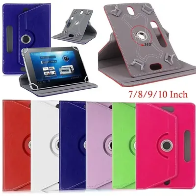 360 Degree Rotating Universal Tablet Case PU Leather Cover For Samsung Galaxy Tab 7 8 9 10.1 inch