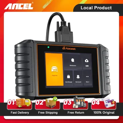 FOXWELL Scanner NT716 OBD2 Car Diagnostic Scan Tool BMS SAS 9 Reset ABS SRS Transmission Engine OBD2