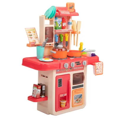 Kids Kitchen Playset Toys - Pink