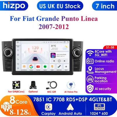 7862 7Inch Android 13 Car Radio Multimedia Player For Fiat Linea Grande Punto 2007-2012 1Din Carplay