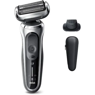 Series 7 7020s Flex Electric Razor for Men with Precision Trimmer, Wet & Dry, Rechargeable, Cordless