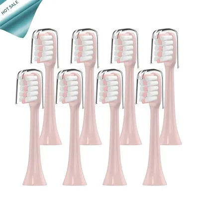 8PCS Replacement brush Heads with cap for Xiaomi Mijia SOOCARE X1 X3 sonic Electric Toothbrush Head