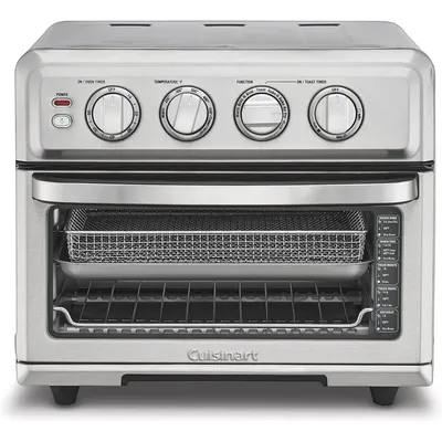 Air Fryer + Convection Toaster Oven, 8-1 Oven with Bake, Grill, Broil & Warm Options, Stainless