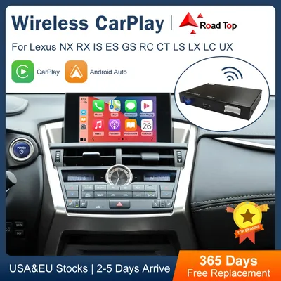 Wireless CarPlay Android Auto for Lexus NX RX IS ES GS RC CT LS LX LC UX GX 2014-2019, with Mirror