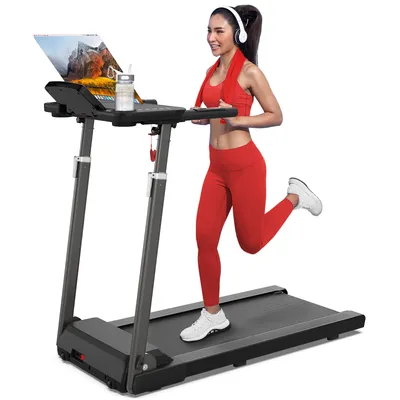 Portable foldable height adjustable treadmill, capable of withstanding 300 pounds, equipped with