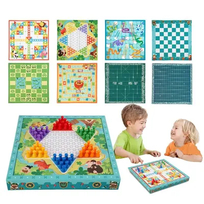 Chess Game For Toddler Dice Included Educational Math Board Game Snakes & Ladders Multi-Functional