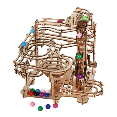 Track pulley Model DIY 3D Wooden Puzzle Building Block Kits Assembly Toy Birthday Gift For Kids