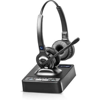 Wireless Office Headset with Mic – Computer and Telephone Headset – Phone Headsets for Office Phones