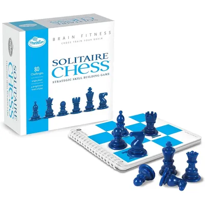 Brain Fitness Solitaire Chess - Fun Version of Chess You Can Play Alone, Toy of The Year Nominee