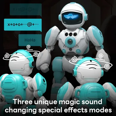 2.4G RC Robot Remote Touch Gesture Induction Dance Remote Control Space Robot Toys for Children's