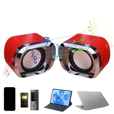 Portable USB2.0 Subwoofer Small Speaker with 3.5mm Audio Plug and USB Power Plug for Desktop PC