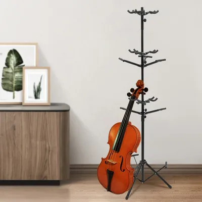 3 Tiers Standing Rack Holder Display Universal 9 Guitar Multi-Stand for Ukulele Bass Vertical Style