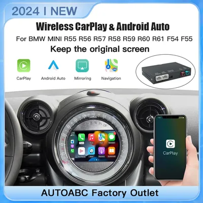 AUTOABC Wireless CarPlay Android Auto for Mini R55 R56 R57 R58 R59 R60 R61 F54 F55 F56 F57 Clubman